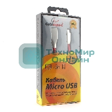 Кабель USB2.0 Cablexpert CC-G-mUSB01R-3M, AM/microB, серия Gold, длина 3м, красный, блистер