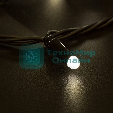 Гирлянда Neon-night Нить 10м, постоянное свечение, черный ПВХ, 230В, теплый белый