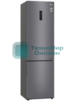 Холодильник LG GA-B509CLSL графитовый двухкамерный 277/107л морозилка снизу, No Frost