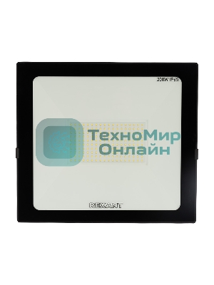 Прожектор светодиодный Rexant 200 Вт 200–260В IP65 16000 лм 6500 K холодный свет
