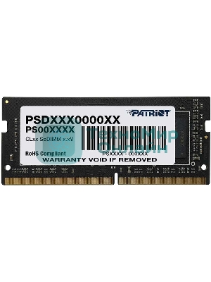 Оперативная память Patriot Signature, DDR4, 16GB (1x16 GB), 2666 MHz, CL19, SO-DIMM