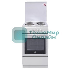 Плита электрическая De Luxe 5004.13э КР белый, конфорок 4 шт, духовка 43 л, 50 см x 85 см x 50 см