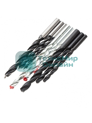 Набор сверл Sparta по бетону 5-6-8 мм, металлу 5-6-8 мм, дереву 5-6-8 мм, 9 шт. цилин. хвостовик