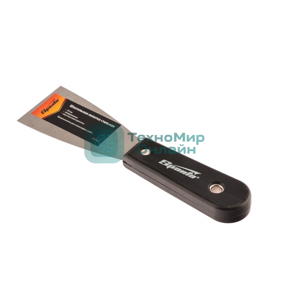 Шпательная лопатка Sparta стальная, 50 мм, полированная, пластмассовая рукоятка