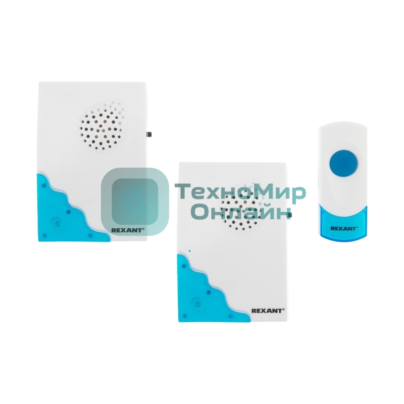 Звонок дверной беспроводной Rexant с двумя вызывными панелями кнопка IP 44 RX-5