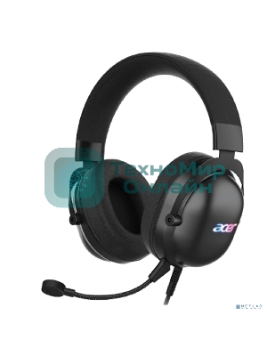Гарнитура Acer AHW122 чёрный, проводная, USB, подсветка