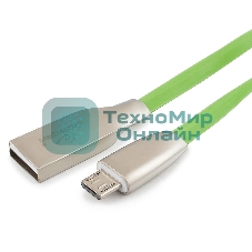 Кабель USB2.0 Cablexpert CC-G-mUSB01Gn-1M, AM/microB, серия Gold, длина 1м, зеленый, блистер