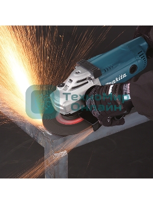 Угловая шлифовальная машина Makita GA7020SF УШМ,ф180мм,2200Вт,8500об\м,2.5кг,кор,суперфланец,плавный пуск