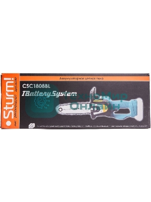 Аккумуляторная цепная пила б/щ Sturm!, 18 В, 1BatterySystem, шина 20 см, без ЗУ и АКБ CSC1808BL
