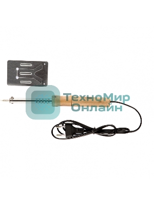 Паяльник Sparta с ручкой из дерева, 40 Вт