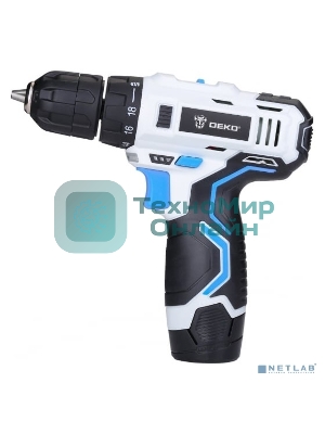 Дрель-шуруповерт Deko GCD12DU3, 12 В, 1.5 Ач, 32 Нм, щеточный