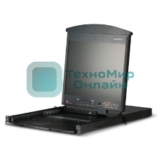 Квм консоль ATEN 8P CAT5 HIGH DENSITY DUAL RAIL LCD OVER