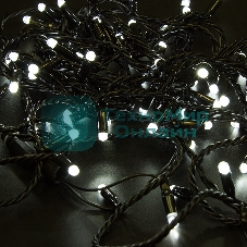 Гирлянда Neon-night Нить 10м, постоянное свечение, черный ПВХ, 230В, белый