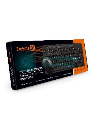 Комплект клавиатура+мышь ExeGate Professional Standard Combo MK240 беспроводной, USB, 1200 DPI, чёрный