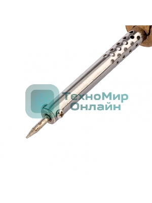 Паяльник Sparta с ручкой из дерева, 40 Вт