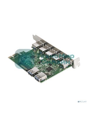 Контроллер ExeGate EXE-317 PCI-E 2.0, 5*USB 3.0 ext + 2*USB 3.0 int, разъем доп.питания (OEM)