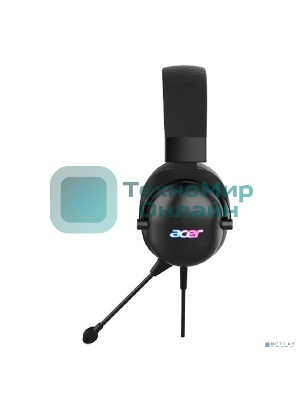Гарнитура Acer AHW122 чёрный, проводная, USB, подсветка