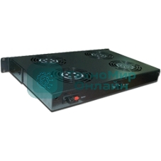 Блок вентиляторов Lanmaster (TWT-CBB-FANB4-RACK-T) 4 вент. с контроллером черный (упак.:1шт)