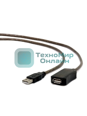 Кабель-удлинитель USB2.0 активный Gembird/Cablexpert UAE-01-5M, AM/AF, 5м