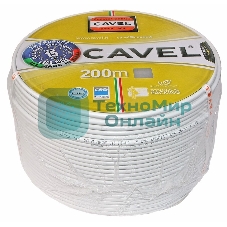 Кабель коаксиальный CAVEL SAT 703 B, Cu/Al/CuSn, 75%, 75 Ом, бухта 100 м, черный