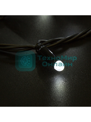 Гирлянда Neon-night Нить 10м, постоянное свечение, черный ПВХ, 230В, белый