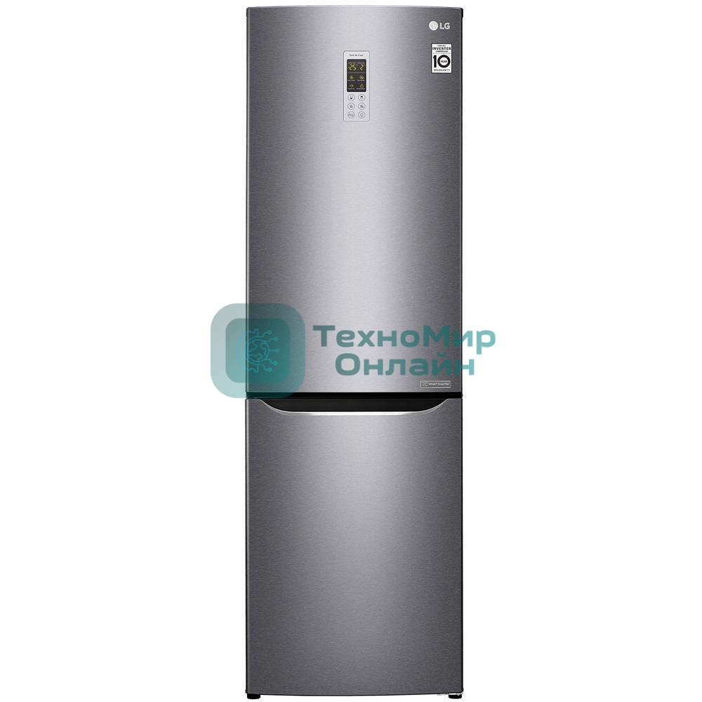 Холодильник LG GA-B419SLGL графит двухкамерный 223/79л морозилка снизу, No Frost