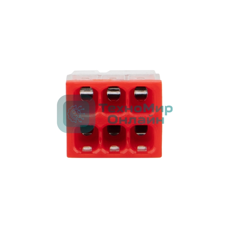 Экспресс-клемма Rexant СМК 2273-206, 6-проводная 0.5-2.5 мм², прозрачная (100 шт./уп.)