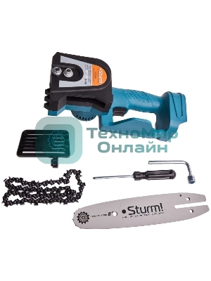 Аккумуляторная цепная пила б/щ Sturm!, 18 В, 1BatterySystem, шина 20 см, без ЗУ и АКБ CSC1808BL