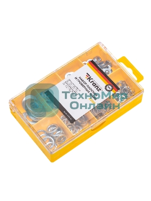 Набор плоских и гроверных шайб Kranz (200 шт/уп)