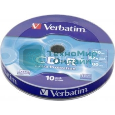 Диск CD-R Verbatim 700Mb 52x Cake Box (10шт) (43725)