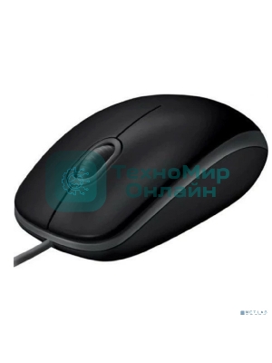 Мышь проводная Logitech M110 Silent черный, 1000 dpi, USB, кнопки - 3