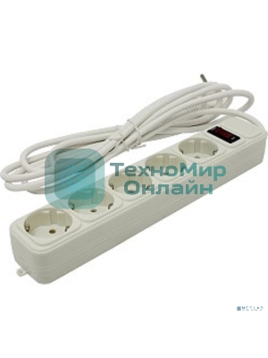 Сетевой фильтр Exegate SP-5-3W (5 розеток, 3 м, евровилка, белый)