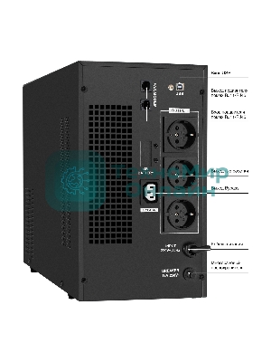 Источник бесперебойного питания (инвертор, синус, для котла) ExeGate SineTower SN-3000.LCD.AVR.3SH.1C13.RJ.USB 3000VA/2400W, чистая синусоида, LCD дисплей, AVR, 3*Schuko+1*C13, RJ45/11, USB, линейно-интерактивный, черный