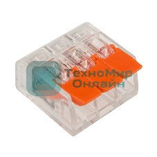 Универсальная компактная клемма Rexant 3-проводная до 4,0 мм² (50 шт./уп.)