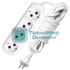 Удлинитель 4х7 м без заземл. 6А IP20 У6-766М ПВС 2х0.75 UNIVersal 766М-07