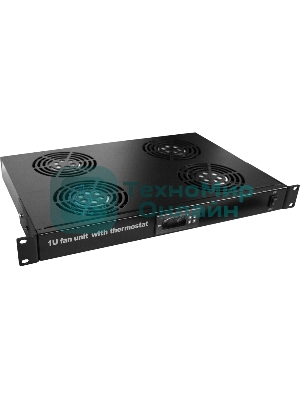 Блок вентиляторов Lanmaster (TWT-CBB-FANB4-RACK-T) 4 вент. с контроллером черный (упак.:1шт)