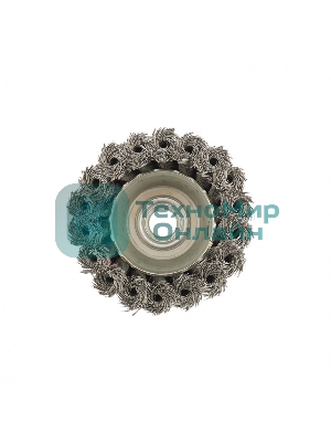 Щетка Matrix для УШМ, 75 мм, М14, Чашка, крученая проволока 0,35 мм