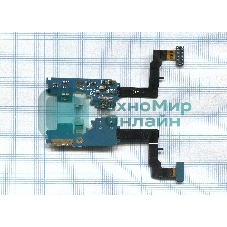 Шлейф разъема питания с аудио-разъемом для iPhone 5C черный