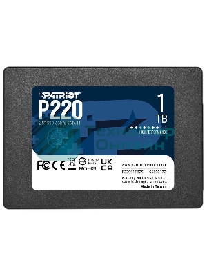 Накопитель SSD Patriot P220, 1Tb, SATA III, 2.5