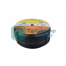 Кабель коаксиальный PROconnect SAT 703 B, Cu/Al/Al, 75%, 75 Ом, бухта 100 м, черный OUTDOOR