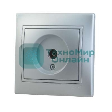 Розетка телевизионная СП Мира оконечная метал. сер. Lezard 701-1010-130