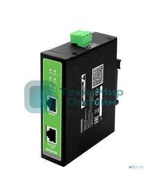 Инжектор PoE Digma DNP90W48GDXM 10/100/1000BASE-T 90Вт 37-57В(DC)