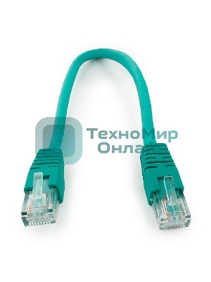 Патч-корд UTP Cablexpertcat.6, 0.25м, литой, многожильный, зеленый