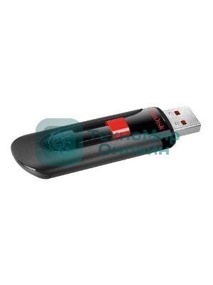 Флешка USB Sandisk CZ60 Cruzer Glide (SDCZ60-032G-B35), 32Gb, USB 2.0, R/W 30/8, черный/красный