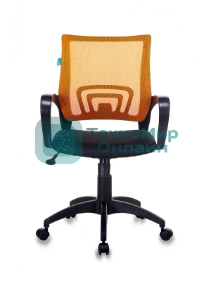 Кресло Бюрократ CH-695N/OR/TW-11 оранжевый/черный, сетка, 120 кг, механизм качания