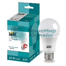 Лампа cветодиодная LED IEK LLE-A80-25-230-40-E27 A80 шар 25Вт 230В 4000К E27