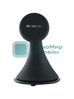 Автодержатель для смартфона на панели приборов и ветровом стекле Canyon Car черный