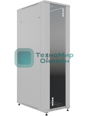 Шкаф серверный NTSS Премиум (NTSS-R42U60100GS) напольный 42U 600x1000 мм пер. дв. стекл. металл 900 кг серый IP20 сталь