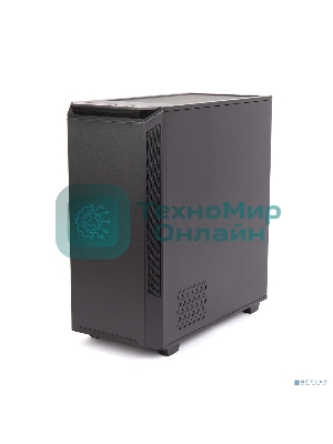 Компьютерный корпус Hiper PB81 черный без БП ATX 3x120мм 2xUSB2.0 2xUSB3.0 audio bott PSU