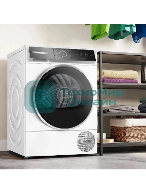 Сушильная машина Bosch WQB245B0ME белый, 9 кг, сушка - конденсационная, программ - 14, 59.8 x 84.2 x 65.1 см